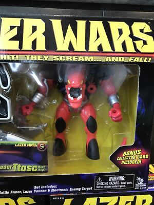 1998 Toy Island Collection 5 Lazer Wars Figures All Factory Sealed