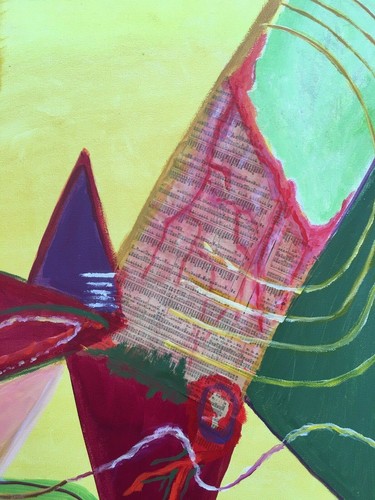 Quadro ARTISTA ELENCATO ASTRATTO Dr. Benjamin Gross STOCK EXCHANGE collage - Foto 7 di 8
