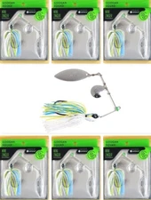 (6) Googan Squad 1/4 Oz Mini Zinger Tandem Blade Spinnerbait Sexy Shad Brand New
