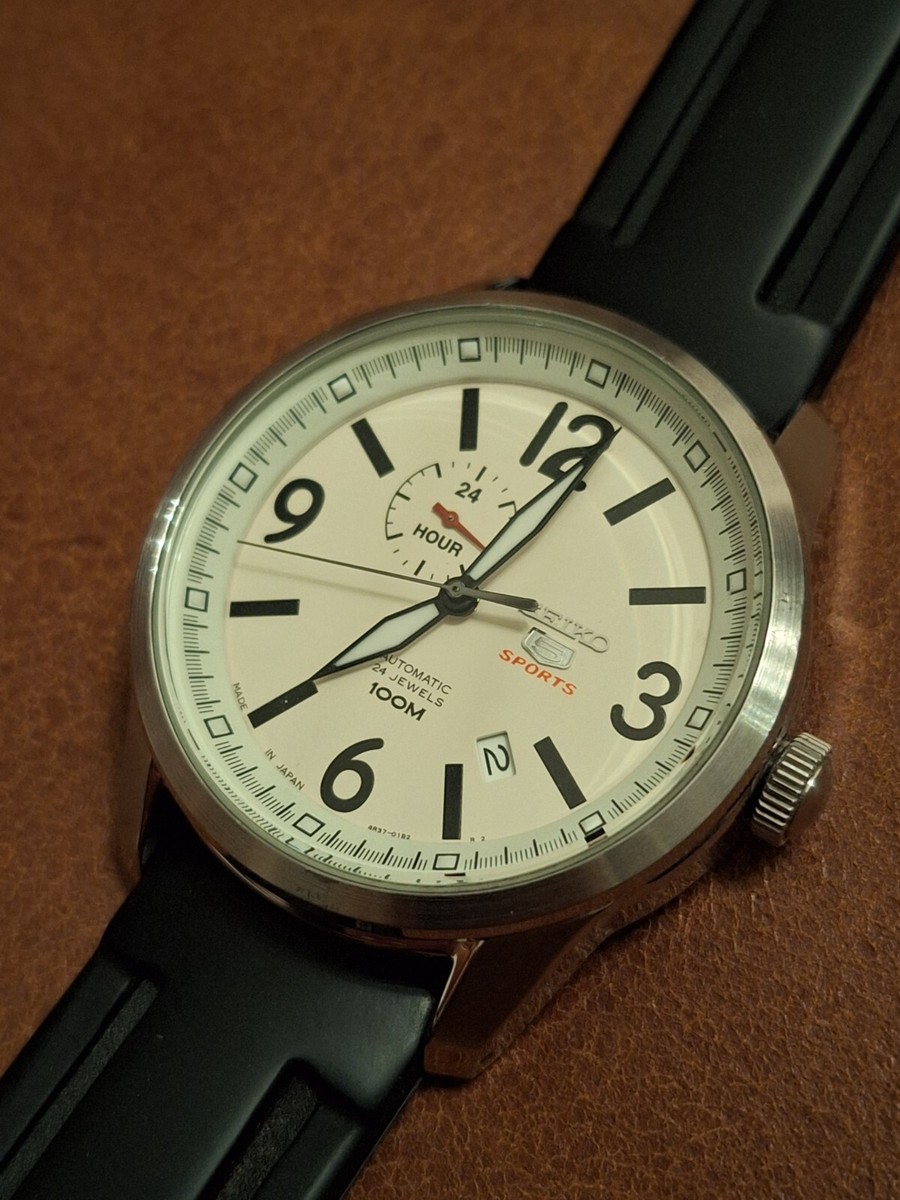 Stunning Big Seiko 5 Sports Automatic Men's 24 Hour Hand