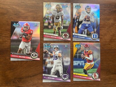 2023 Bowman Chrome U Football - Pick Your Refractor