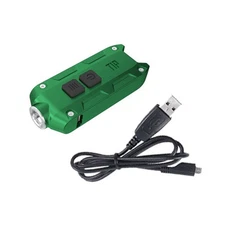 Nitecore TIP USB Rechargeable Keychain Light - 360 Lumens -Green w/USB Cable