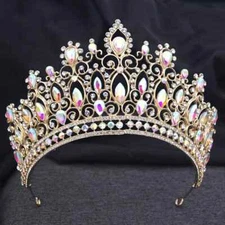 Royal Queen Wedding Crown Diadem Banquet Tiaras Party Bridal Crown Hair Jewelry