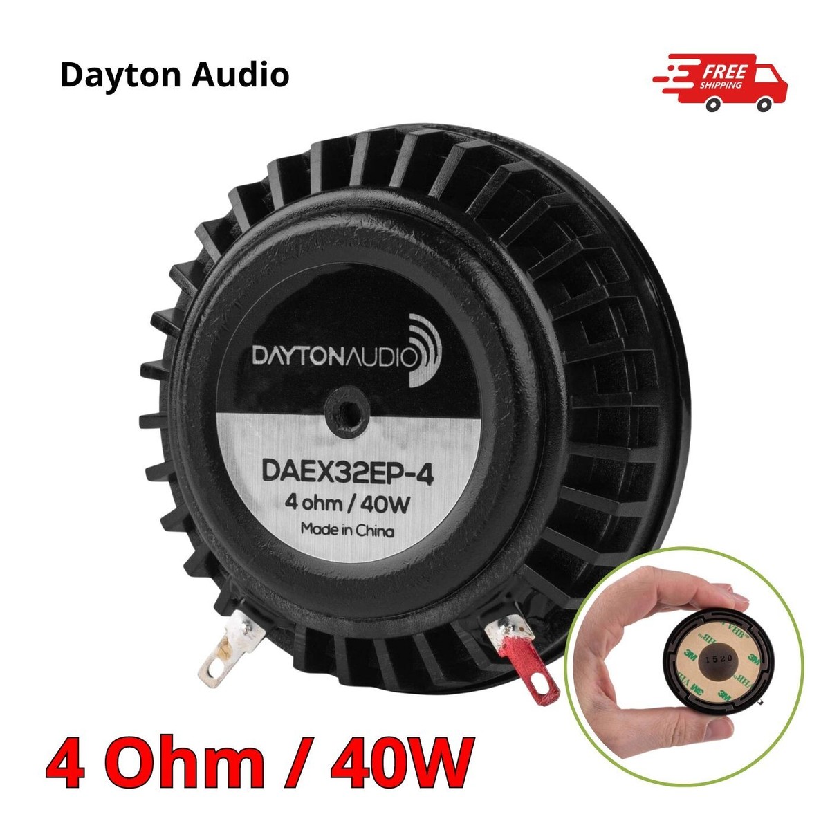 Dayton Audio DAEX32EP-4 Thruster 32Mm Sound Exciter - 40