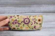 Semi Hard Reading Glasses Case Hook  Loop Closure Vintage Style Floral Soft