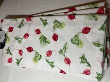 COLORDRIFT KITCHEN TOWELS 2 RADISHES 18 X 28 100 COTTON NIP
