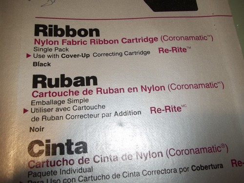 NEW Smith Corona C17657 Black Nylon Fabric Ribbon Electric Typewriter Cartridge - Picture 3 of 4