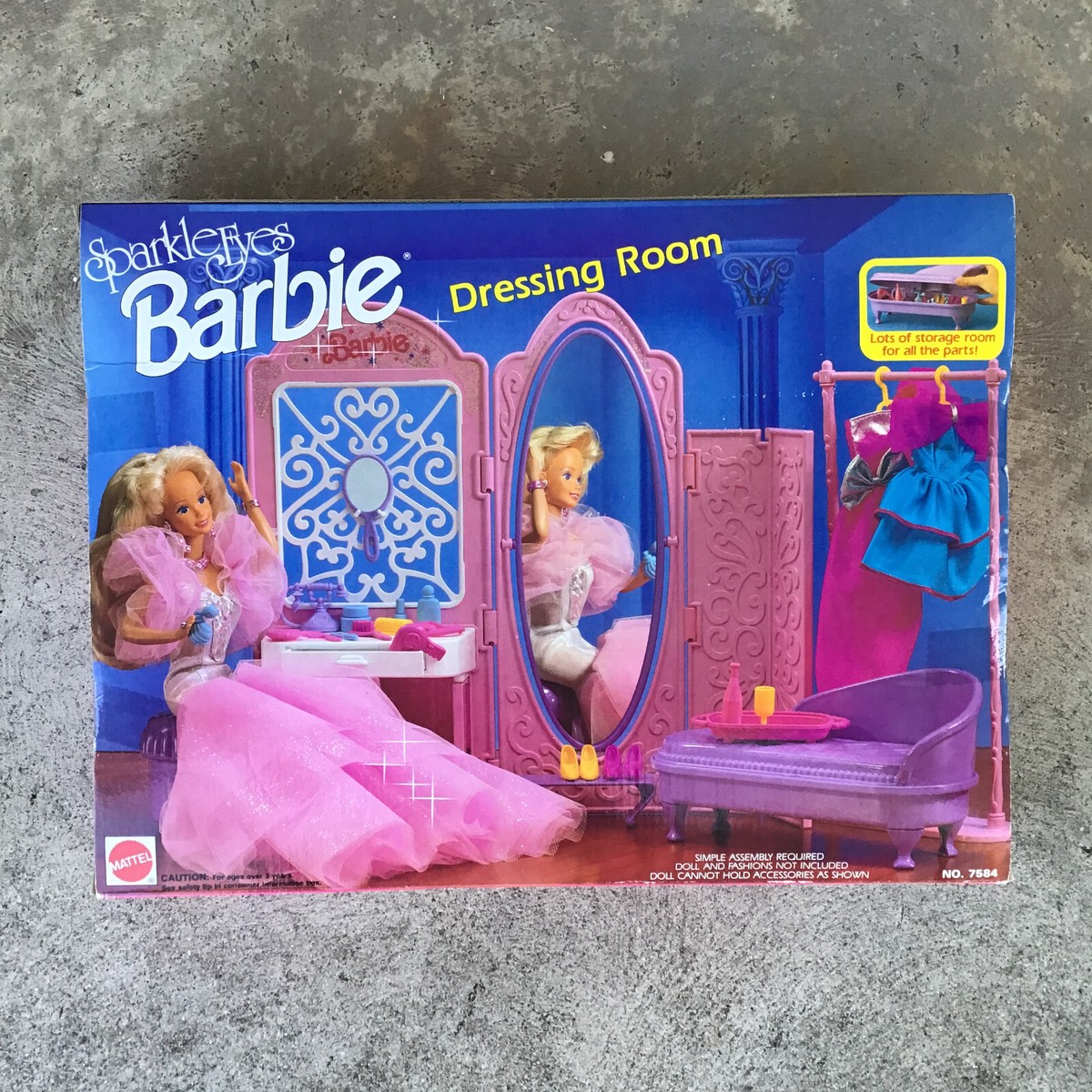 バービー　Sparkle Eyes[ボディ]Haute Couture[服］レア Vintage Sparkle Eyes Barbie Dressing Room 1992 #7584 NIB Mattel