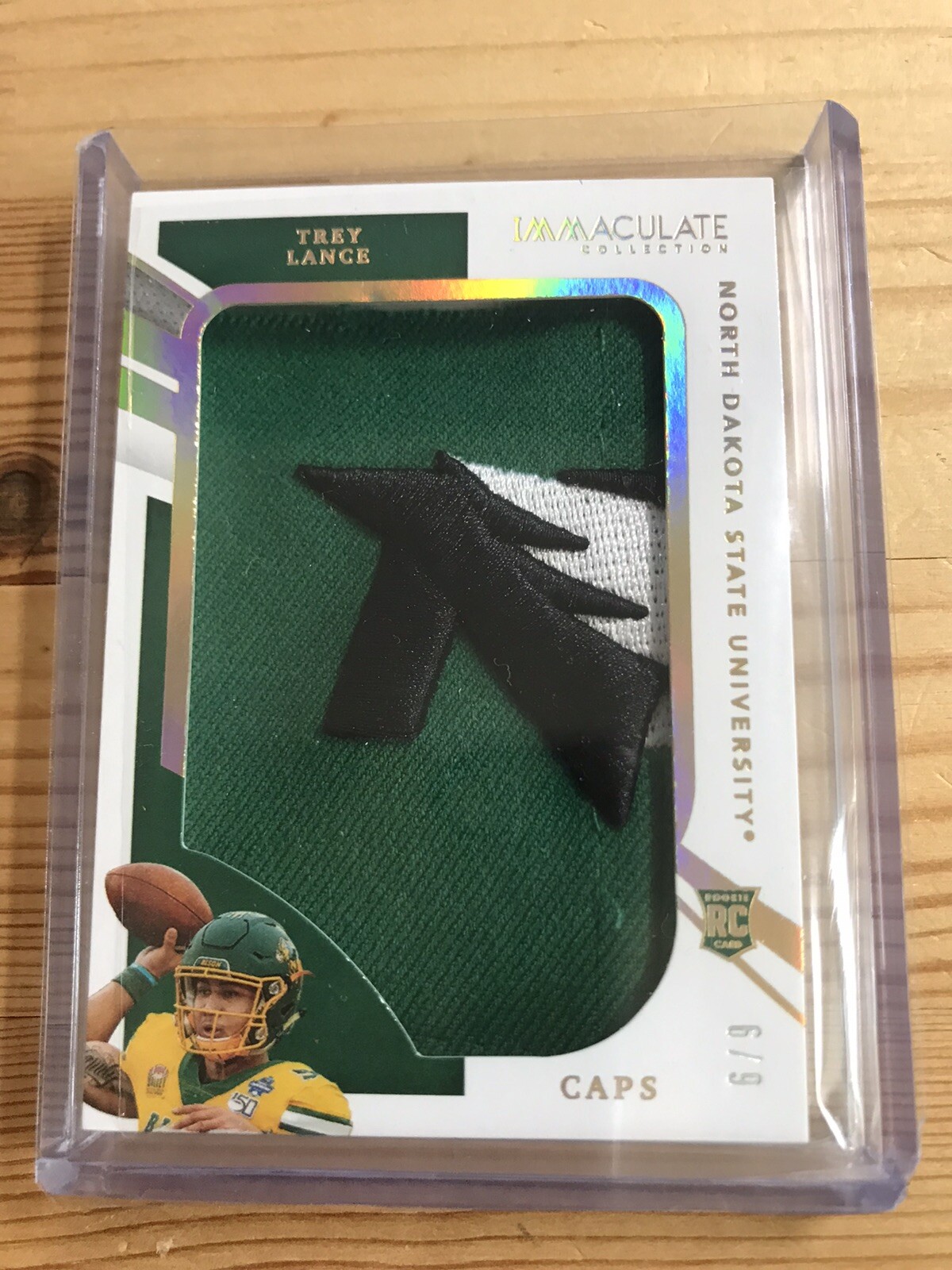 Image 1 - ERROR 2021 IMMACULATE TREY LANCE Caps 6/9 NDSU Fighting Hawks LOGO Patch  ERROR