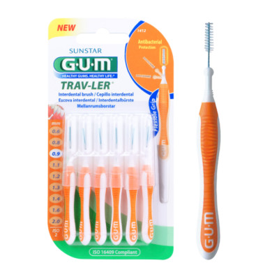 Gum-Trav-ler-Interdentalbuersten- 0,9 mm orange Kerze