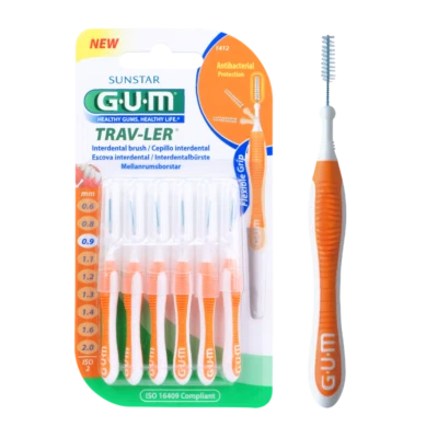 Gum-Trav-ler-Interdentalbuersten- 0,9 mm orange Kerze