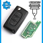 KEY REMOTE CONTROL FOR PEUGEOT 207 208 307 308 407 433Mhz ASK ID46 + MILLING