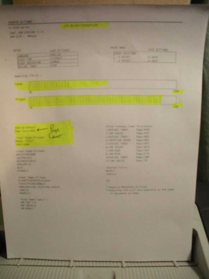 Brother HL-2230 Standard Printer Page Count 8,591.   Please Read - Image 4 of 4