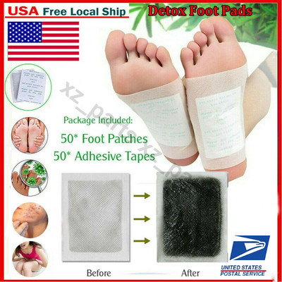 50x Ginger foot patch for Detox Plaster Feet Bambooo Keep Fit and Slim