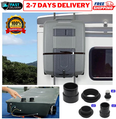 UYZO Universal RV Black Water Holding Tank Fittings Kit - Includes Grommets, Couplers & Sensors