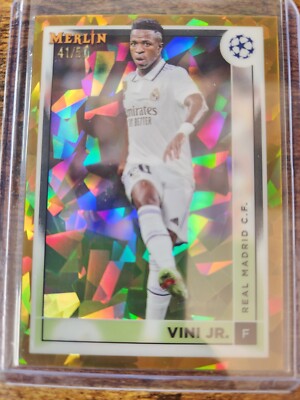 2022-23 Topps Merlin Chrome Vini Jr Gold Atomic Refractor 41/50 