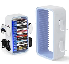 Video Game Storage Tower for PS5/ Xbox Series S & X Controllers Holder Organizer