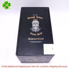 Rough Rider Churchill Connecticut Empty Wood Cigar Box 7.5" x 4.25" x 4.25"