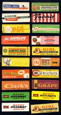 20 Alte Kaugummi Papier Bubble Gum Wrapper Chewing Gum 1960Er - 1970Er  Dandy Ok | Ebay