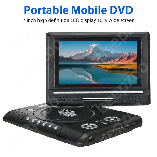 DVD Player Portable 12V CD/ DVD/ DVD/ VCD All Region Support Swivel Screen Small - Picture 11 of 12