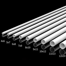 2PCS Water pipe Hollow tube PVC 1mm Wall Thick Round Hard Pipes 350mm Length