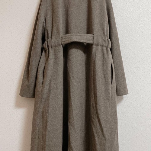 Chloe long coat robe belt wool angora brown free size from Japan USED FS - Picture 7 of 15