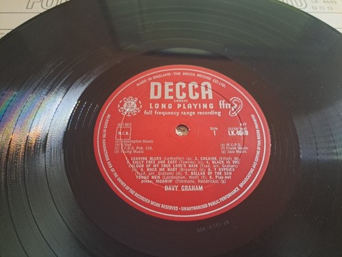 Davy Graham Folk Blues And Beyond... LP UK 1964 Decca Mono EX - Foto 5 di 6