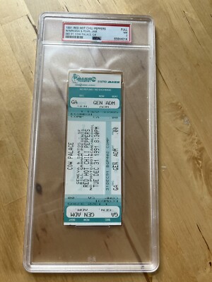 Red Hot Chili Peppers Nirvana Pearl Jam 1991 Concert Ticket PSA 7