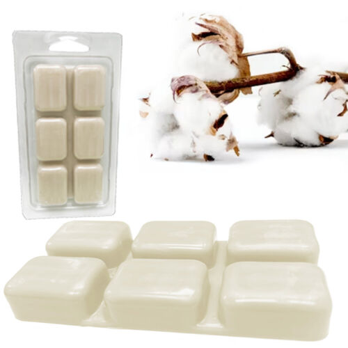 6 Cube Natural Cotton Wax Melt Scented 1pack 2.5oz Long Last Fresh Calming Aroma