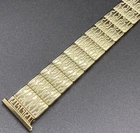 Vintage Rowi 20mm Stainless Steel Expandable Watch Bracelet, New Old Stock,Gold