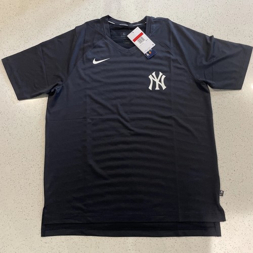 Nike New York Yankees Authentic Collection Raglan Performance V-Neck shirt SZ L