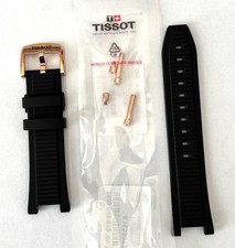 Original Tissot T-Race For Case-Back  T141807 A BLACK Rubber Watch Band Strap
