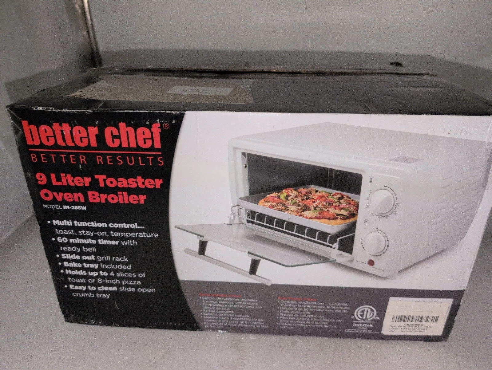 Better Chef Better Results 9 Liter Toaster Oven broiler Model IM-255W White