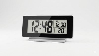 IKEA FILMIS DIGITAL DISPLAY ALARM Bedroom Clock Time Temperature & Backlight Blk