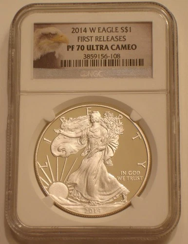 2014-W American Eagle Silver Dollar NGC PF 70 ULTRA CAMEO First Releases