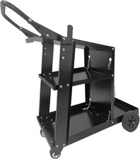 3 Tiers Rolling Welding Cart with Wheels for Welder and Plasma Cutter 220LBS