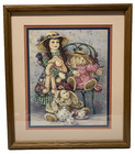 Home Interiors & Gifts Barbara Mock Print Little Girl Tea Party Framed & Matted — photo 1