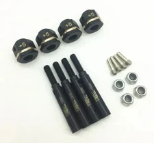 Treal TRX 4 Brass Extended Stub Axles & Hex Hubs for Portal Axles