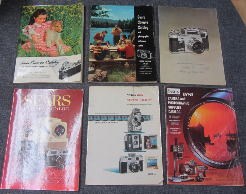 6 Vintage Camera Photographic Catalogs Sears & Montgomery War 1950's & 1960's