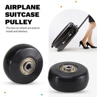 2 StüCk ErsatzräDer 50 X 24 Mm PU Lenkrollen FüR GepäCk Koffer Trolley Rollen