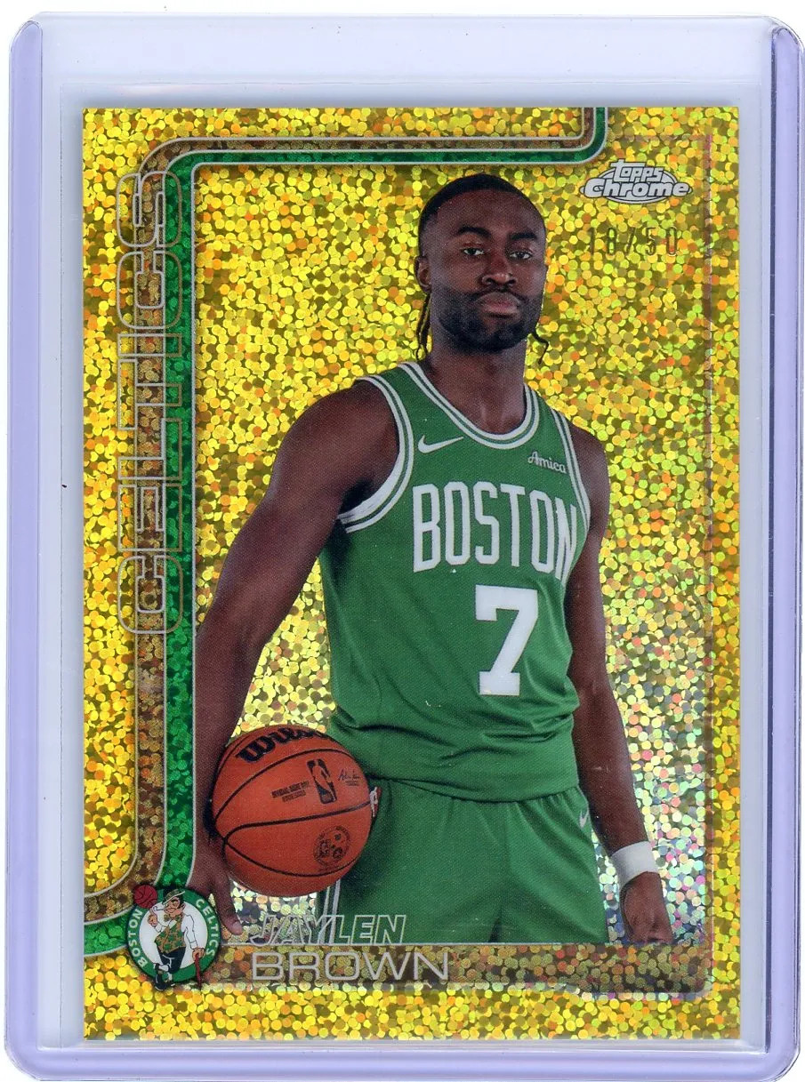 Jaylen Brown - 2025 Topps Chrome Image Variation Gold Speckle /50