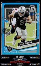 2023 Donruss Optic Josh Jacobs Aqua #99 SN Las Vegas Raiders