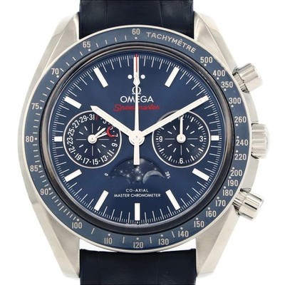 Authentic Omega Speedmaster Moonphase 304.33.44.52.03.001 Stainless Steel Me...