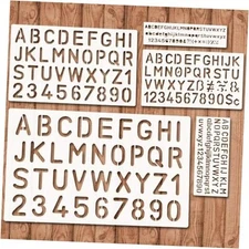 Letter and Number Alphabet Stencils – 5Pcs ReusableTemplates for Crafts 