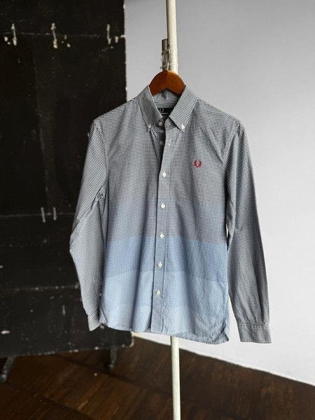 Men Fred Perry Shirt Navy Cotton 36 / S / 44