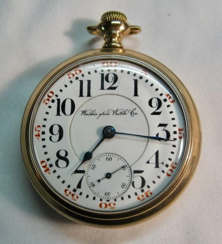 ANTIQUE ILLINOIS POCKET WATCH WASHINGTON WATCH CO FOR PARTS/REPAIR GOLD FILLED