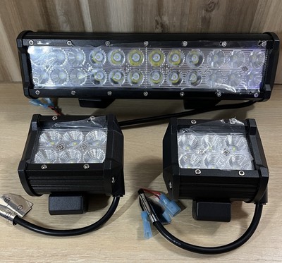 Nilight - ZH002 20  126W Spot Combo OR Led Light Bar 2pc 18w 4  LED Pods w/16awg