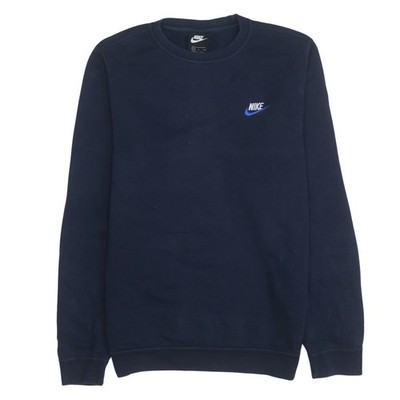 Nike Herren Pullover Sweatshirt blau Rundhals Größe S