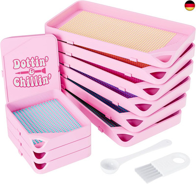 ARTDOT 10 PCS Interlocking Diamond Painting Schiffchen, Stackable Tablett als