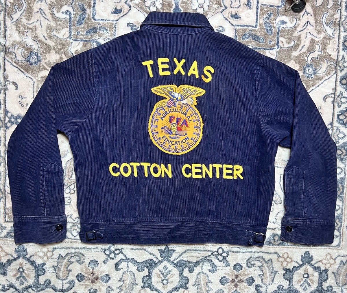 VTG 80s FFA Coduroy Farmers Agricultural Jacket Chain Stitch